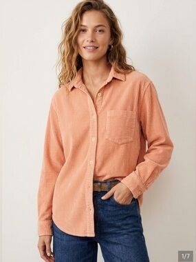 Free People x CP Shades Maxwell Wide Wale Button Corduroy NWT Size Small